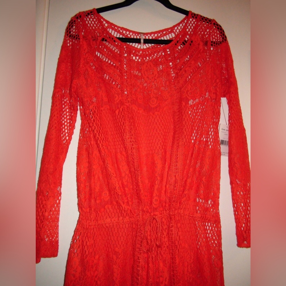 Free People Dress Luna Lace in Pimento - Picture 8 of 11